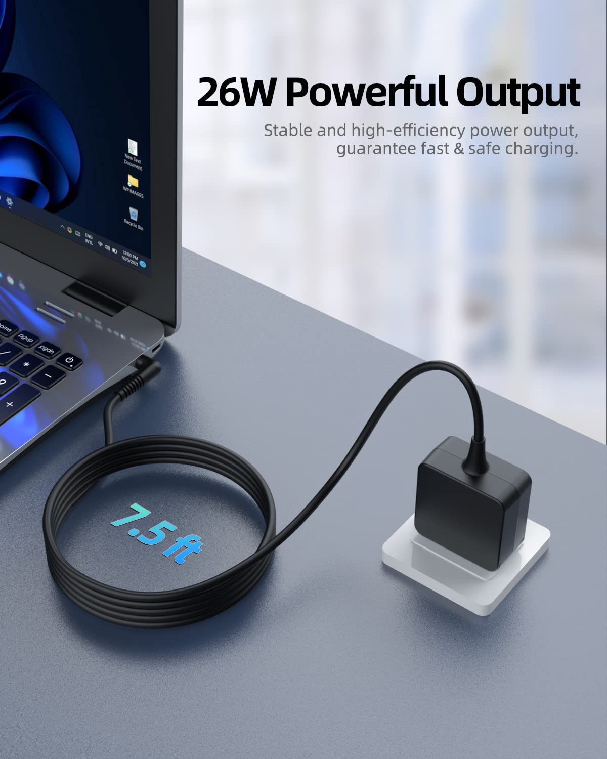 Amazon.com: 7.5FT Charger Fit for Samsung Chromebook Laptop (26W